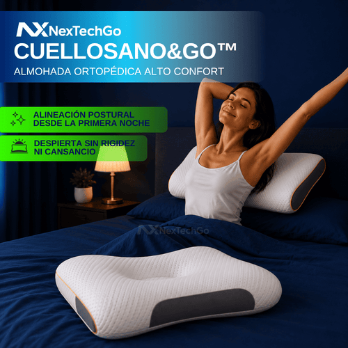 CuelloSano&Go™ - Almohada ortopédica cervical alto confort